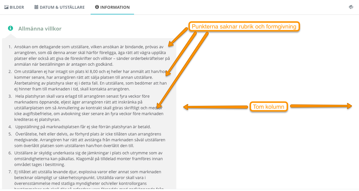 Felaktiga informationspuntker