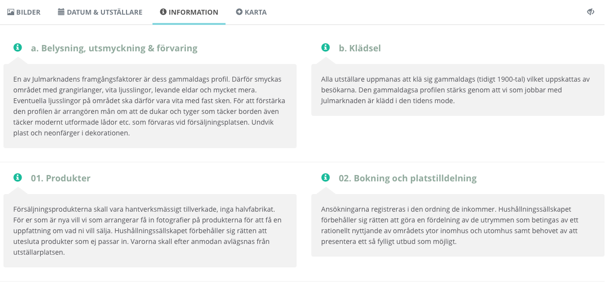 Layout informationspunkter
