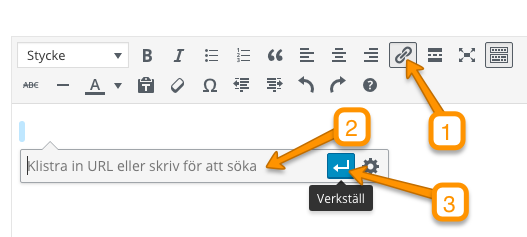 HTML editor länk